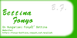 bettina fonyo business card